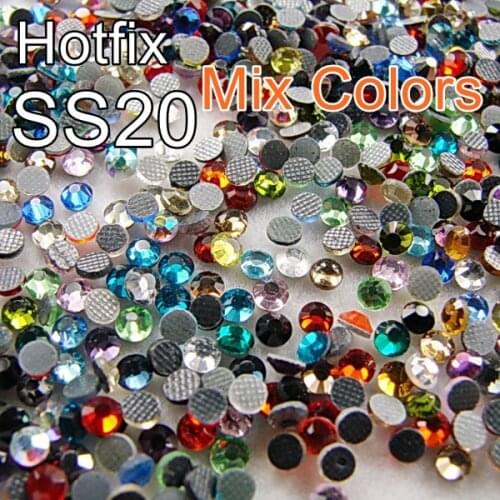 Mix Colors SS20 1440pcs DMC HotFix FlatBack Rhinestones trim strass DIY iron on glass Hot Fix rhinestones