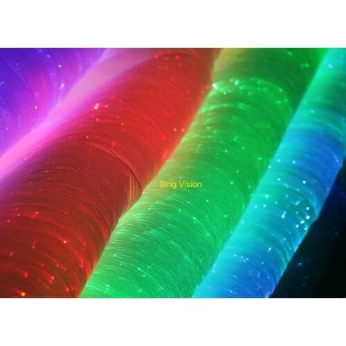 Led fiber optic cloth , rgb color fiber cloth, luminous fabric fiber optic cloth