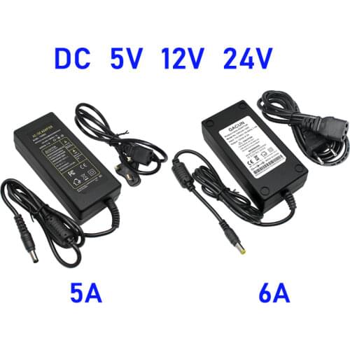 Power adapter 5A 6A 8A universal charger DC/AC 5V 12V 24V hoverboard charger power supply for LED light bar and CC TV