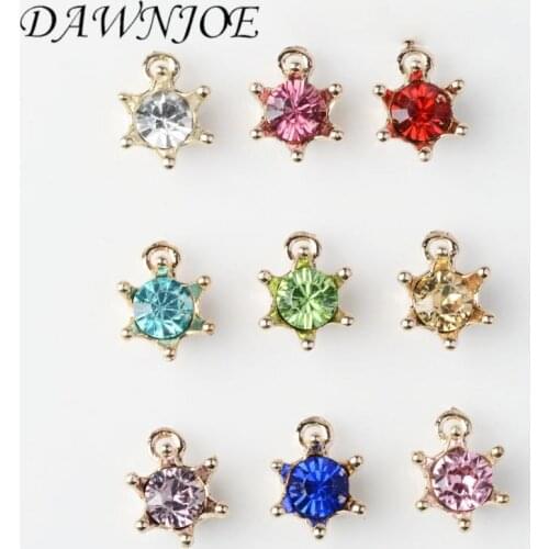 11x15mm 9 color Star Colorful Crystal Pendant DIY Jewelry Making Earrings Pendant Supplies for Jewelry Accessories