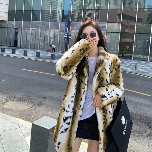 Coat Fur Real Women Winter Autumn 2021 Woman Natural Rex Rabbit Fur Jackets Female Leopard Coats Mujer Parkas TN402