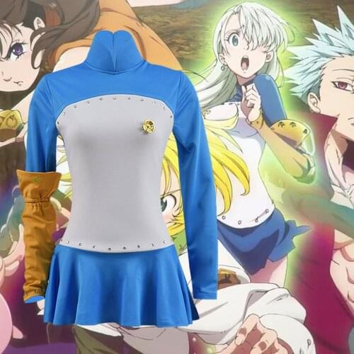 Elizabeth Costume Anime The Seven Deadly Sins Cosplay Season 2 Liones Dress Cosplay Costume Halloween Nanatsu no Taizai Costume