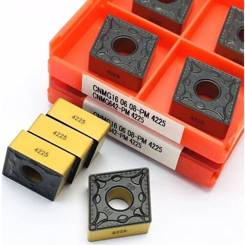 10pcs CNMG190608 PM4225 CNMG160608 PM 4225 High quality original external turning tool metal turning blade CNMG turning blade