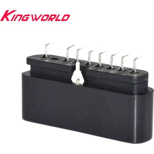 100pcs Black 9 Pin 90 disgree Female Connector Game Controller Socket Slot for PS2 Console for playstation 2 Accessory