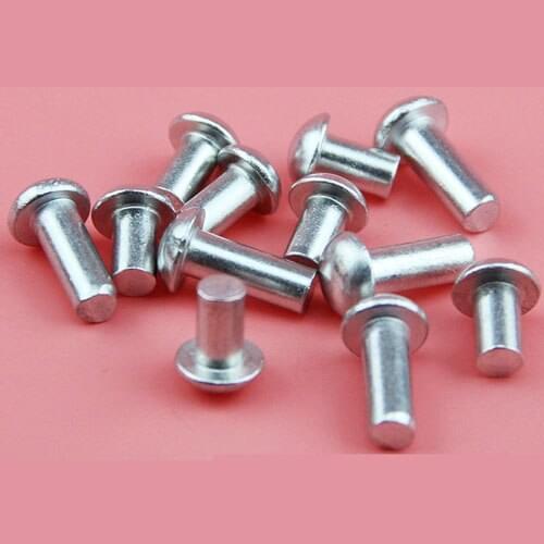 100PCS M3 Round aluminum rivet Half round head rivets Semi-round head Solid rivets 5mm-20mm length screw screws