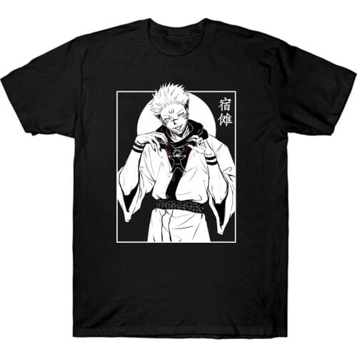 2021 Popular Anime T-Shirts Jujutsu Kaisen Solid Color Print Streetwear Men Women Fashion 100% Cotton T Shirt Harajuku Tees Tops