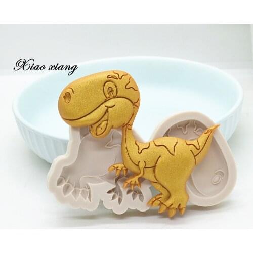 3D Dinosaur Sugar Silicone Cake Molds DIY Fondant Cake Decorating Tools Chocolate Gumpaste Lace border Mold Cake Baking Utensils