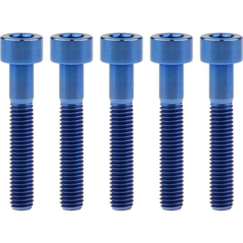 5 pcs Titanium Bolts M5x10 12 16 18 20 25 30 35 40 45 50 55 60mm Allen Key Screws DIN912 for Bicycle Stem Seatpost Fasteners