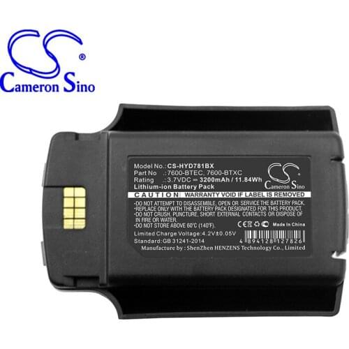 Cameron Sino 3200mAh Battery 7600-BTEC, 7800-BTXC, 7800-BTXC-1 for Dolphin/Honeywell Dolphin 7600, 7600 II, 7800