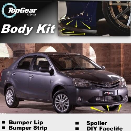 For TOYOTA Etios 2010~2016 Bumper Lip / Front Spoiler For Top Gear Fans to Car Tuning / TOPGEAR Body Kit / Strip Skirt