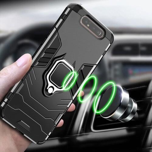 For Samsung Galaxy A80 Case Finger Ring Holder Phone Case On For Samsung A 80 Case 360 Shockproof Bumper