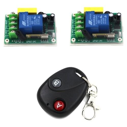 Home Smart Control AC 220V 30A 1CH Radio Wireless Remote Control Switch System Receiver with Two Buttons Transmitter SKU: 5522