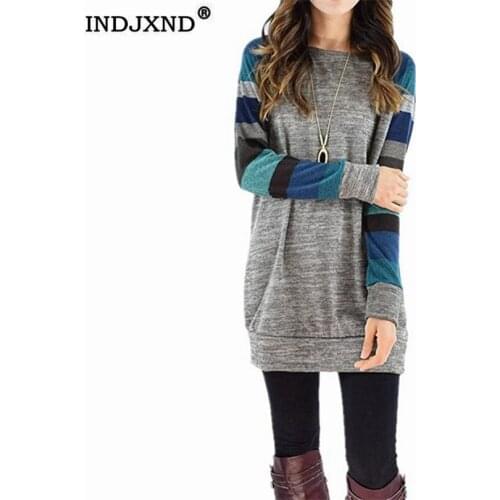 Женские трикотажные рубашки INDJXND China At AliExpress