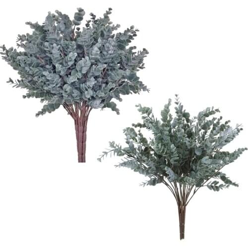 Artificial Eucalyptus Stems Faux Greenery Leaves Fake Plants for Home Wedding DéCor Vase Arrangement