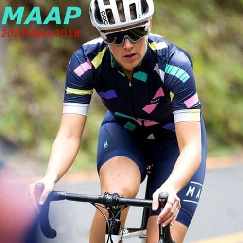 MAAP Retro Cyclcing Jersey suit Women 2021 reproduce 2018 best sell bicycle shirt Short Sleeve Bike riding Suit Breathing Wear