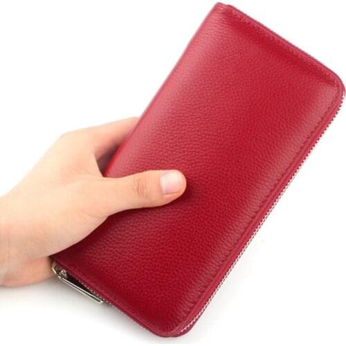 Fashion Wallet Women Wallet Female Purse Genuine Leather Design Female Long Purse Money Handbag Phone Bags Feminina