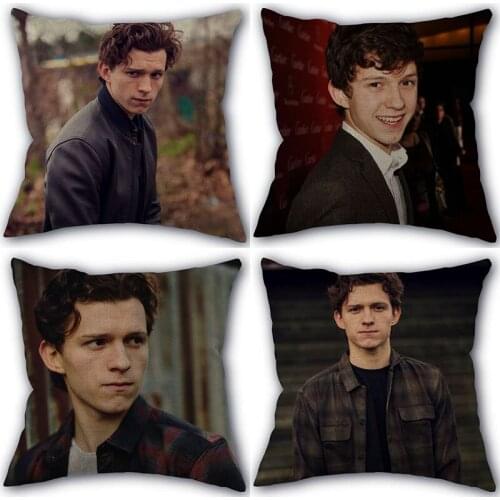 New arrival Tom Holland Pillowcase Cotton Linen Fabric Square Zipper Pillowcase 45X45cm Wedding Decorative Pillow cover