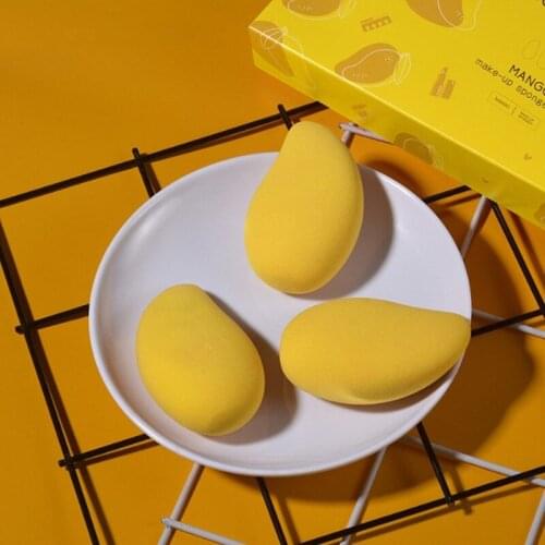 New Mango Shape Soft Makeup Sponge Face Beauty Cosmetic Powder Wet And Dry Puff Foundation Concealer Cream Make Up Blender Tools