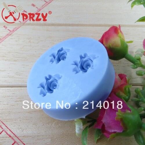 Holiday normal delivery )) Free shipping rose(3pcs/lot) chocolate silicon mold Cake decoration mold (ch012)
