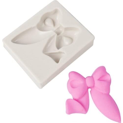 Bowknot Silicone Mold Sugarcraft Fondant Cake Decorating Tools Cupcake Chocolate Baking Mold