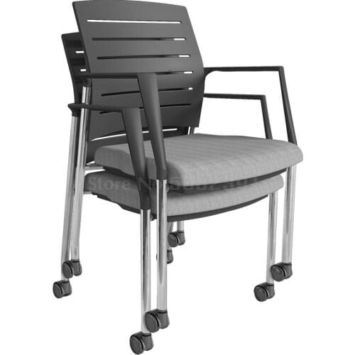 Conference chair simple office chair armrest training chair with writing board backrest stool home mahjong chair