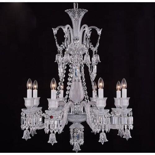 LED Chandelier Lighting Living Room Hotel Model Bedroom Restaurant Clear Red And Clear Beautiful, High-Quality Crystal Lamp