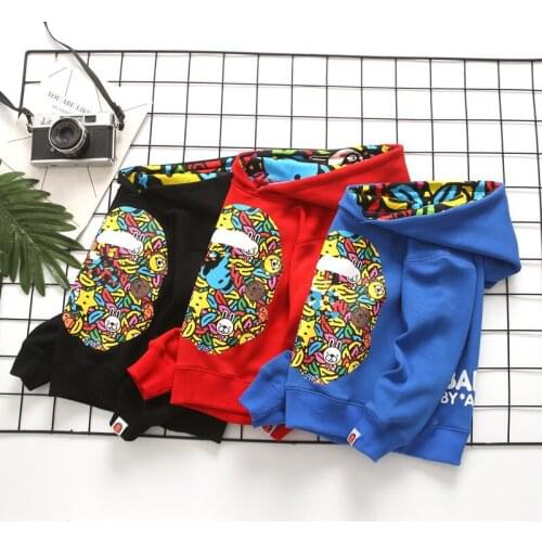 New Kids Boy Girls Cartoon Animal Zoo Banana Animal Plus Velvet Thicken Hoodie Tops Sweatershirt Winter Hoodies