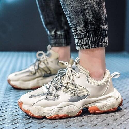 Custom Colorful Mens Sneakers 2020 New Fashion Breathable Men Chunky Shoes Trainers Street Style Male Footwear Casual Walking