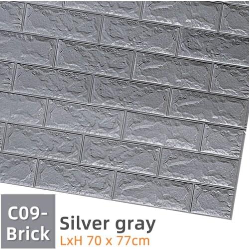 10pcs 3D Wall Stickers DIY Self Adhesive Wallpaper Waterproof Foam Brick Home Decor Wall Decor Living for Kids Room Decoration