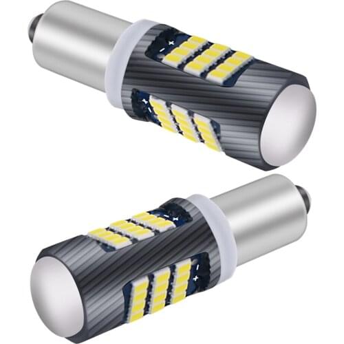 2PCS New H21W 64136 BAY9S Super Bright 2016 LED Car Backup Reverse Bulbs Rear Fog Lamps Auto Daytime Running Lights White 12V