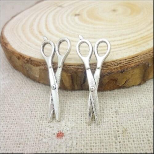 34 pcs Vintage Scissors zinc alloy charms pendant DIY Bracelet Necklace metal jewelry accessories Making