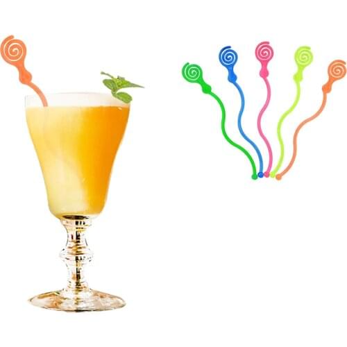 50pcs Flamingo Pineapple Star Drink Wine Decor Cocktail Swizzle Sticks Drink Stirrer Hawaiian Beach Party Decor Bar Supplies Hot