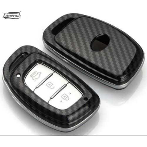 Car ABS Carbon Fiber Key Cover Case Shell For Hyundai IX25 IX35 Tucson Sonata Accent Avante Grandeur Porter Creta Accessories