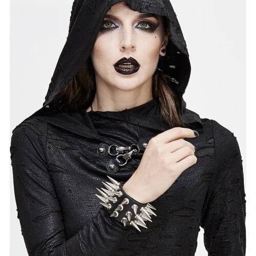 Steampunk Rock Style Rivet PU Leather Bracelet Halloween Accessories Japanese and Korean Original Bracelet COSPaly