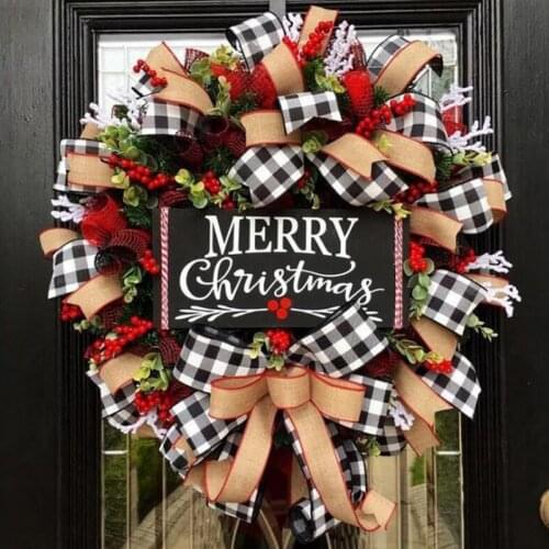 Garlands Christmas Decorative Wreath High Quality Materials Handmade Enhance Holiday Atmosphere Chirismas Wreaths Supplies