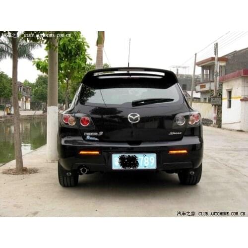 Use for mazda 3 hatchback spoiler mazda 3 hatchback with light spoiler High Quality ABS Material Car Rear Wing Primer Color