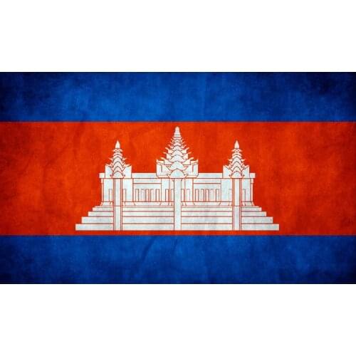 KAFNIK,Custom Cambodia do the old Flag Retro National Flag 14*21cm/30*45cm/60*90cm(2*3ft)/90*150cm for home Decorative