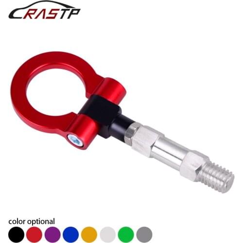 RASTP-CNC Machine Aluminum Towing Hook Ring Kit On Tow Hook Eye Towing Colorful JDM Style For BMW 3/4/5 Series RS-TH008-12