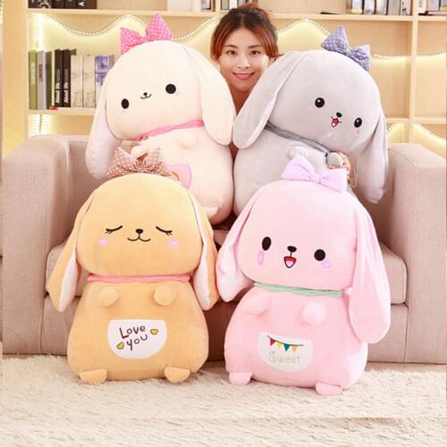 40/50/60CM Lovely Rabbit Plush Toy Stuffed Soft Long Ears Rabbit Doll Baby Kids Toys Animal Toy Birthday Christmas Gift For Her