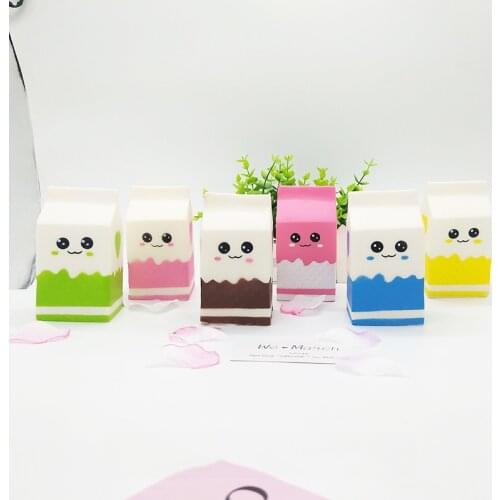 Kawaii Squishies milk box bag/bottle/can Squeeze fun Soft Slow Rising stress reliever jumbo food Cute Antistress Squeeze toy
