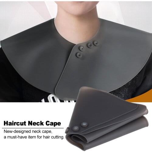 Barber Haircut Neck Cape Wrap Collar Shield Waterproof Silicone Hairdressing Hair Coloring Cutting Shield with Magnet Buckle