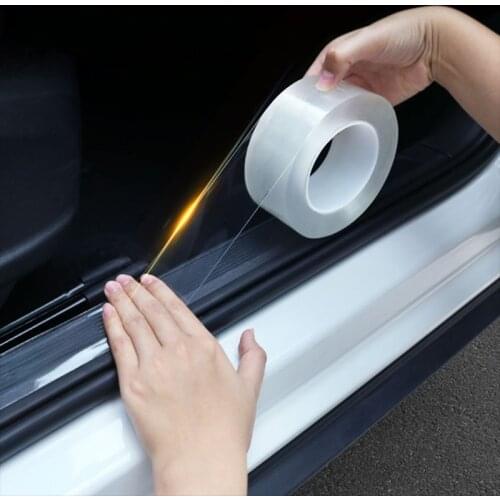 Car Trunk auto Door Sill Protector Film Car Stickers for Mitsubishi Ralliart Outlander ASX Mirage Lancer Evolution 10 9 Etc