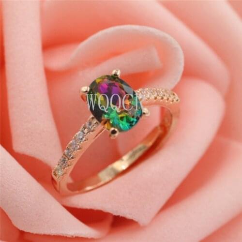 High Jewelry Adjustable Size Engagement Wedding Rings Cubic Zirconia Rose Gold CZ Stone Jewelry Gift for Women Wholesale C06