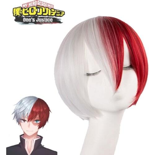 Eraspooky My Hero Academia Shoto Todoroki Cosplay Wig My Hero Academy Anime Role play Short Wigs Men Halloween Costume Hair