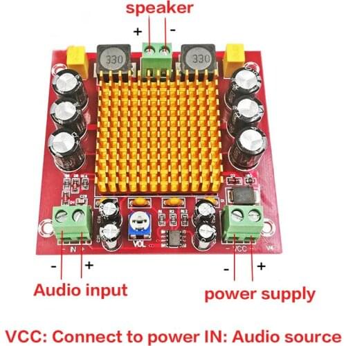 KYYSLB 150W Digital High Power Amplifier Board DC12-26V DIY HiFi Fever Audio Amplifier TPA3116DA Home Power Amplifier Board
