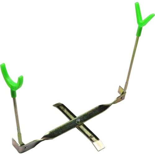 Hot Winter Metal Ice Fishing Rod Bracket Portable Foldable Outdoor Holder Dual Head Adjustable Support Fishing Tackle Tools Kits