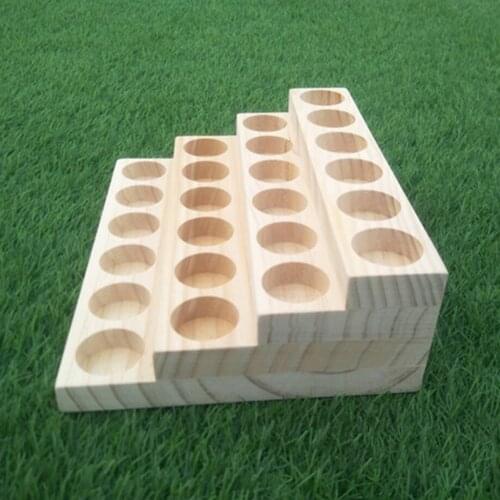 Durable Multi Styles Wooden Essential Oil Display Storage Rack Tray Holder Aromatherapy Essential Oil Tabletop Display