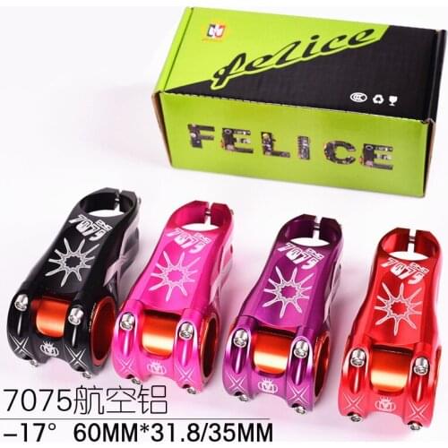 S86 Bicycle Stem Ultra-light riser negative -17 degrees 60MM handle large wheel diameter XC/AM 31.8/35MM caliber CNC