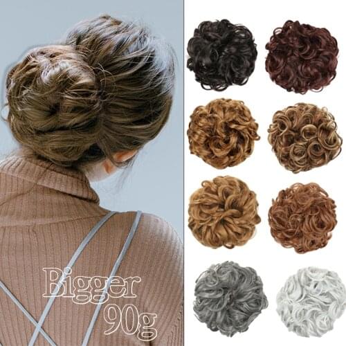 Chorliss Synthetic Flexible Buns Q5 Plus Chignon Curly Scrunchy Chignon Elastic Messy Wavy bun For Ponytail Extensions For Women
