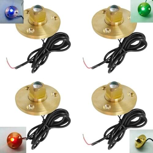 Boat Drain Plug LED Light Underwater Brass Garboard Stern Powerboat Red